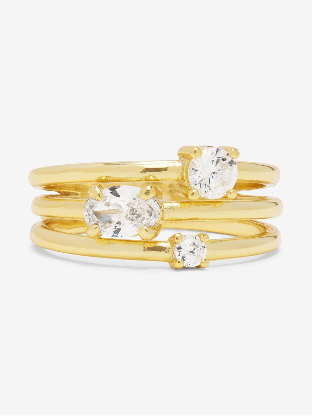 Melinda Maria Gold Triple-Stack Ring size 7